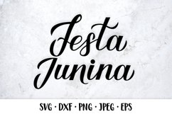 Festa Junina calligraphy lettering. Brazil June Festival SVG Product Image 1