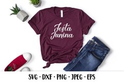 Festa Junina calligraphy lettering. Brazil June Festival SVG Product Image 3