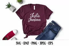 Festa Junina calligraphy lettering. Brazil June Festival SVG Product Image 3