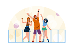 music festival friends summer vector Product Image 1