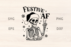 Festive AF Sarcastic Christmas SVG Product Image 3