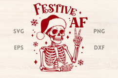 Festive AF Sarcastic Christmas SVG Product Image 4