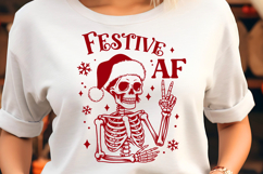 Festive AF Sarcastic Christmas SVG Product Image 1