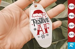 Festive Af SVG , Christmas Motel Keychain SVG Design Product Image 1