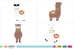 Cute winter animal clipart collection with simple character designs