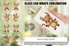 Glass Can Festive Baby Rudolf Product Image 1