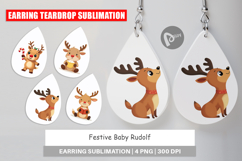Earring Festive Baby Rudolf Product Image 1
