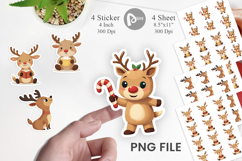 Festive Baby Rudolf Sticker Product Image 1