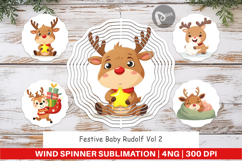 Wind Spinner Festive Baby Rudolf Product Image 1