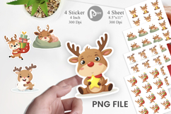 Festive Baby Rudolf Sticker Product Image 1