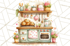 Holiday Baking Clipart, Gingerbread &amp; Elf Digital Art PNG Product Image 3