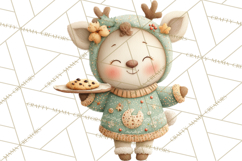 Holiday Baking Clipart, Gingerbread &amp; Elf Digital Art PNG Product Image 4