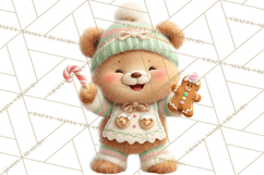 Holiday Baking Clipart, Gingerbread &amp; Elf Digital Art PNG Product Image 3