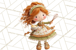 Holiday Baking Clipart, Gingerbread &amp; Elf Digital Art PNG Product Image 4