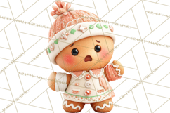 Holiday Baking Clipart, Gingerbread &amp; Elf Digital Art PNG Product Image 3