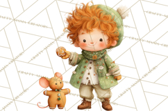 Holiday Baking Clipart, Gingerbread &amp; Elf Digital Art PNG Product Image 4