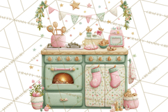 Holiday Baking Clipart, Gingerbread &amp; Elf Digital Art PNG Product Image 5