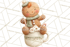 Holiday Baking Clipart, Gingerbread &amp; Elf Digital Art PNG Product Image 2