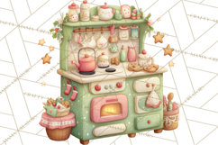Holiday Baking Clipart, Gingerbread &amp; Elf Digital Art PNG Product Image 2