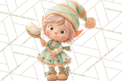 Holiday Baking Clipart, Gingerbread &amp; Elf Digital Art PNG Product Image 2