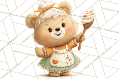 Holiday Baking Clipart, Gingerbread &amp; Elf Digital Art PNG Product Image 4