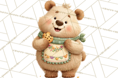 Holiday Baking Clipart, Gingerbread &amp; Elf Digital Art PNG Product Image 5