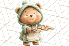 Holiday Baking Clipart, Gingerbread &amp; Elf Digital Art PNG Product Image 3