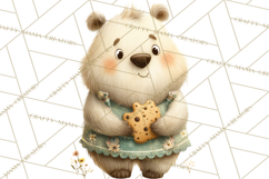 Holiday Baking Clipart, Gingerbread &amp; Elf Digital Art PNG Product Image 4