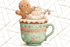 Holiday Baking Clipart, Gingerbread &amp; Elf Digital Art PNG Product Image 5