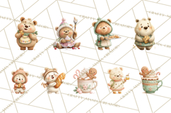 Holiday Baking Clipart, Gingerbread &amp; Elf Digital Art PNG Product Image 5