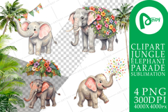 Festive Carnival Elephant Sublimation Product Image 1