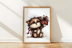Festive Cat Winter Clipart Sublimation Product Image 3