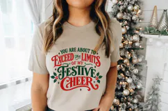 This festive SVG design combines distressed red and green Christmas lettering, sweeping decorative curves, traditional holly berries, and a playful sarcastic holiday message.