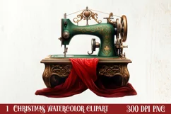 Festive Christmas Sewing Clipart , Christmas PNG Product Image 1