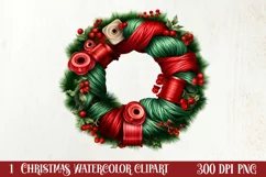 Festive Christmas Sewing Clipart , Christmas PNG Product Image 1