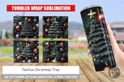 Tumbler Wrap Festive Christmas Tree Product Image 1