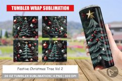 Tumbler Wrap Festive Christmas Tree Product Image 1