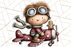 Gingerbread People Clipart PNG Christmas Cookie Graphics Product Image 3