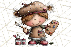 Gingerbread People Clipart PNG Christmas Cookie Graphics Product Image 4