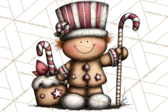 Gingerbread People Clipart PNG Christmas Cookie Graphics Product Image 3