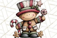 Gingerbread People Clipart PNG Christmas Cookie Graphics Product Image 4