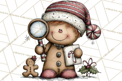 Gingerbread People Clipart PNG Christmas Cookie Graphics Product Image 5