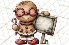Gingerbread People Clipart PNG Christmas Cookie Graphics Product Image 4