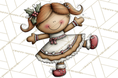 Gingerbread People Clipart PNG Christmas Cookie Graphics Product Image 3