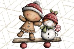 Gingerbread People Clipart PNG Christmas Cookie Graphics Product Image 3