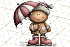Gingerbread People Clipart PNG Christmas Cookie Graphics Product Image 5