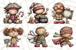 Gingerbread People Clipart PNG Christmas Cookie Graphics Product Image 8