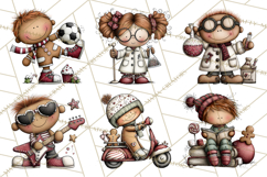 Gingerbread People Clipart PNG Christmas Cookie Graphics Product Image 9