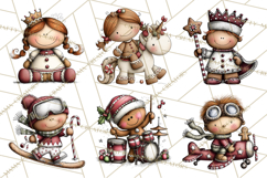 Gingerbread People Clipart PNG Christmas Cookie Graphics Product Image 2