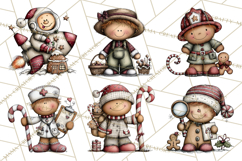 Gingerbread People Clipart PNG Christmas Cookie Graphics Product Image 7